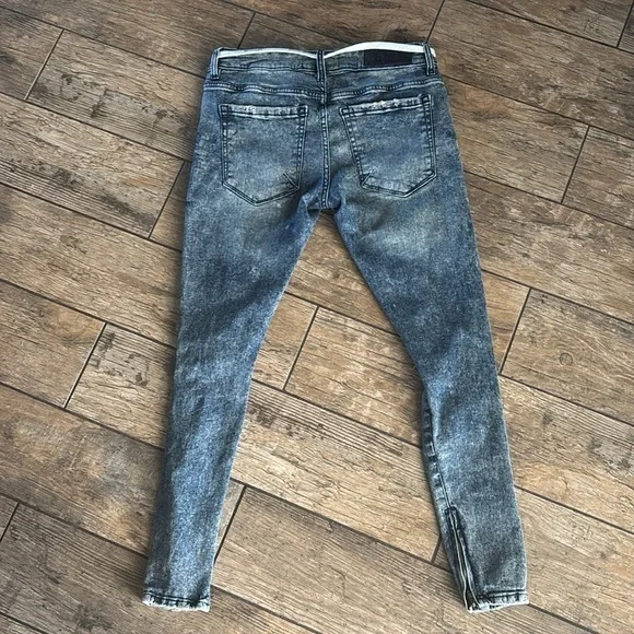 Men’s YoungLa Distressed Denim Jeans with String Belt 30x28 - Picture 4 of 6